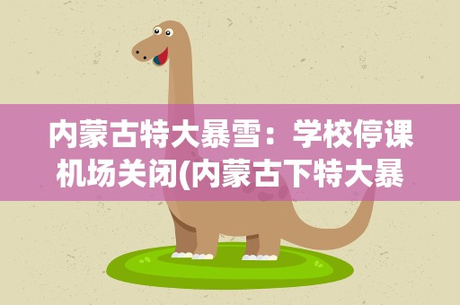 内蒙古特大暴雪：学校停课机场关闭(内蒙古下特大暴雪视频)