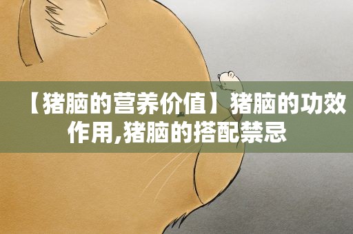 【猪脑的营养价值】猪脑的功效作用,猪脑的搭配禁忌